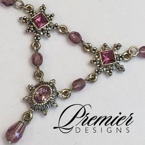 Premier Designs Violet Lace Necklace